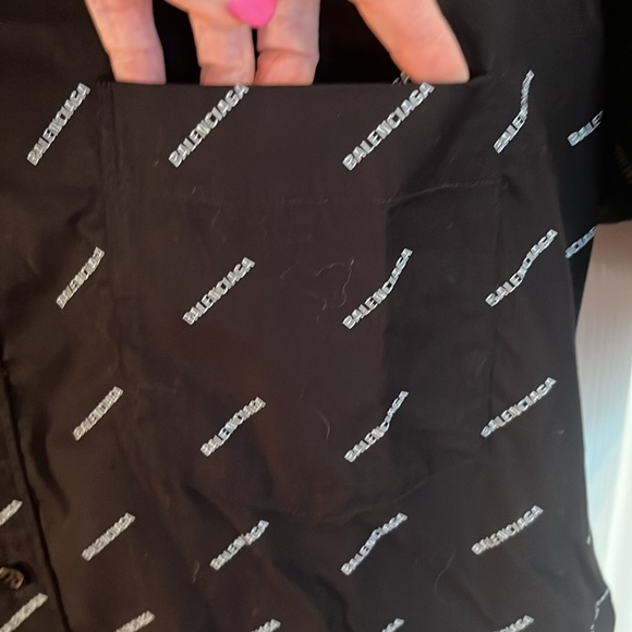 Balenciaga Logo Button Down Shirt - Picture 3 of 9